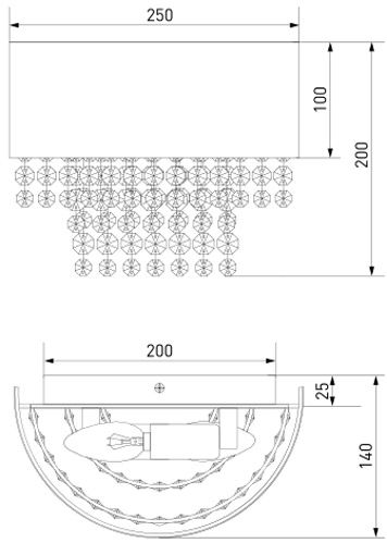 Бра Strotskis Elisa 2x60 Вт E14 хром/белый 286/2 