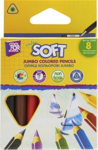 Олівці кольорові Jumbo Extra Soft 8 шт. CF15165