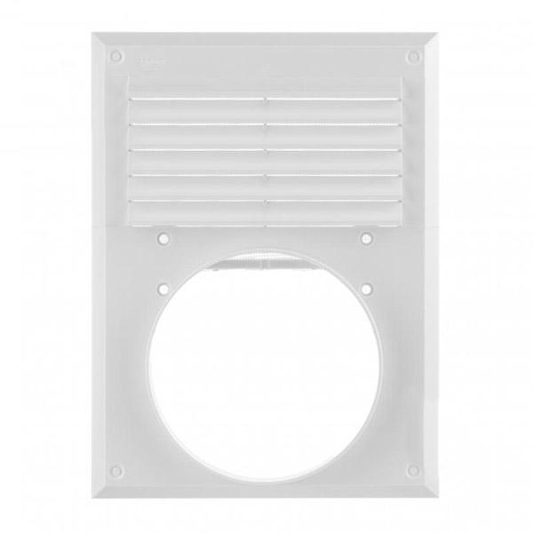 Решетка для вентиляции MiniMax с сеткой против насекомых 240 х 180 d120 мм (1516) пластик белый 