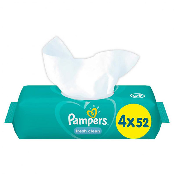 Детские влажные салфетки Pampers Fresh Clean 4х52 шт 208 шт.