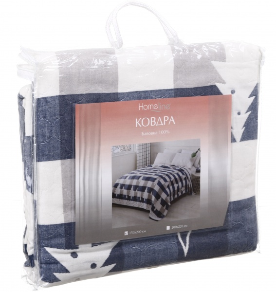 Ковдра-покривало Ялинка 150x200 см Homeline синій 