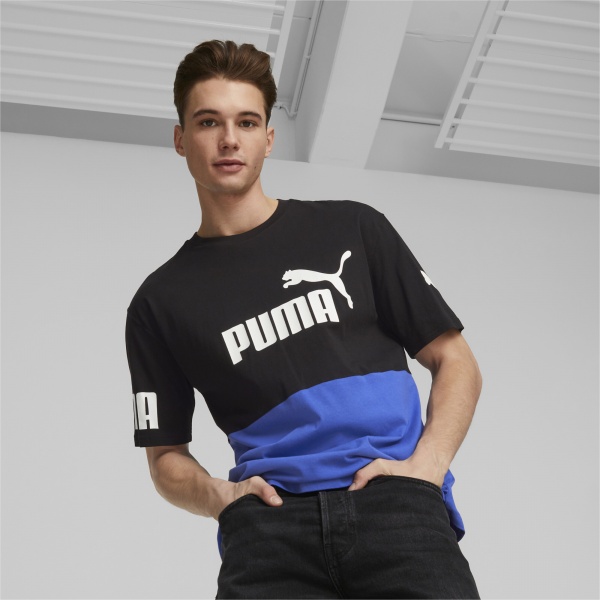 Футболка Puma POWER COLORBLOCK TEE 67332192 р.XL синий
