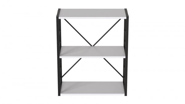 Этажерка Конект 3/60 730х600х280 мм белый/черный (XK00217)