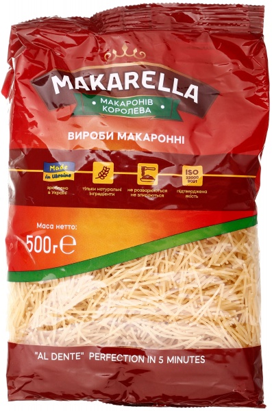 Макарони Макарелла Вермішель 500 г 