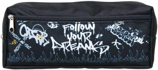 Пенал на блискавці Graffiti Іди за мрією Lider сірий