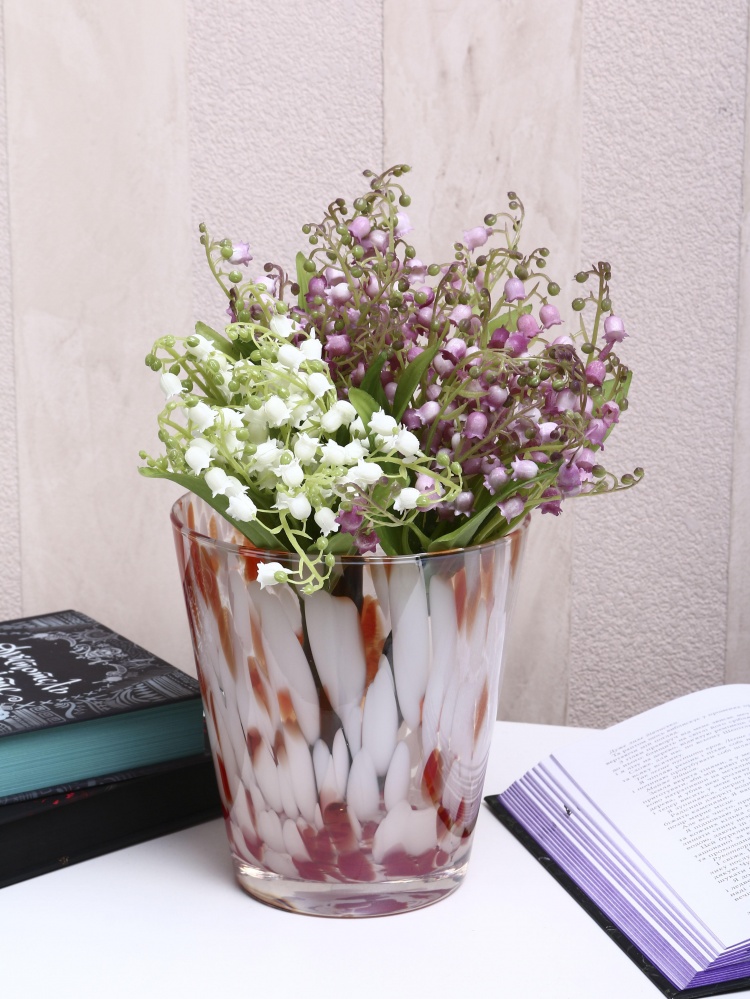 Ваза скляна Wrzesniak Glassworks Confetti 16 см помаранчева 27-1061C