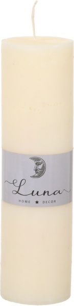 Свічка Рустік Циліндр бежевий 55х200 мм Luna