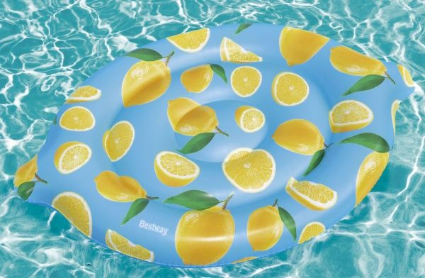 Матрац надувний Bestway із запахом лимону 176х122 см різнокольоровий