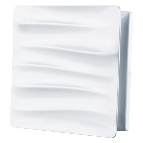 Гратка для вентиляції МВ 100 Вейв 147х147 пластик білий 