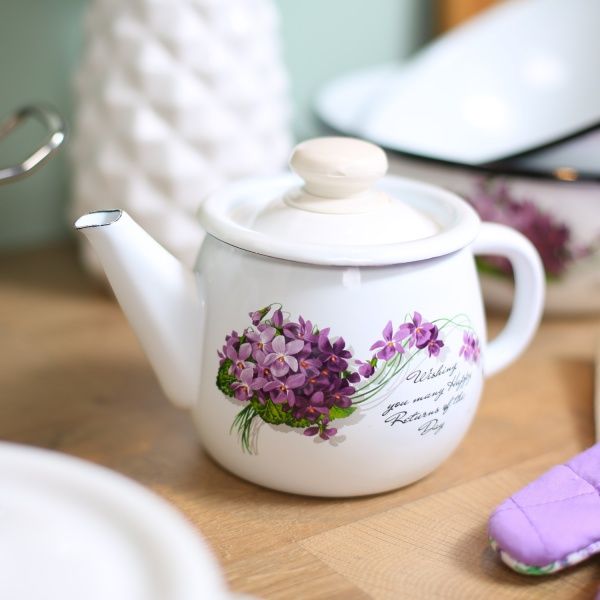 Чайник емальований сферичний 1 л Віола Idilia