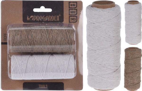 Нитка для саду 40 и 60 м 100 м білий/чорний 0,2 кг