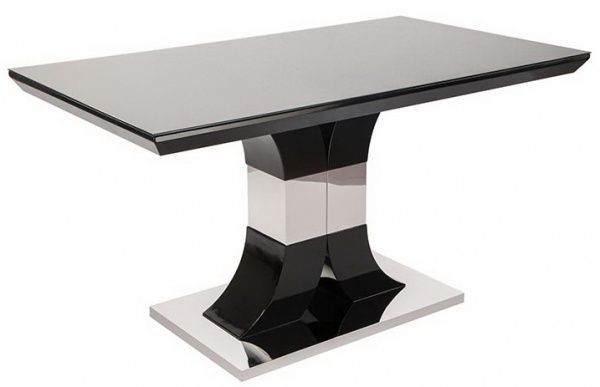 Стол обеденный Космо DT2020-1 1400х800х760 черный глянец 