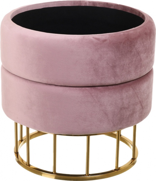 Скриня-пуф для зберігання Laurent пудровий 37,5х37,5х41 см 