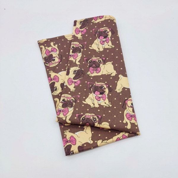 Набір рушників кухонних Мопси + Горошки 35x61 см Simi коричневий 