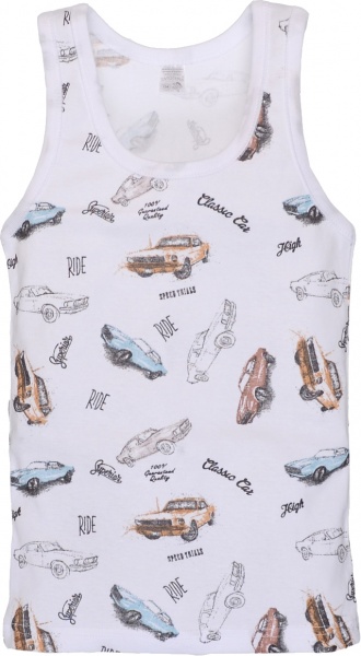 Майка для мальчиков для мальчиков Татошка р.110 белый с рисунком 2505228мшнмл 