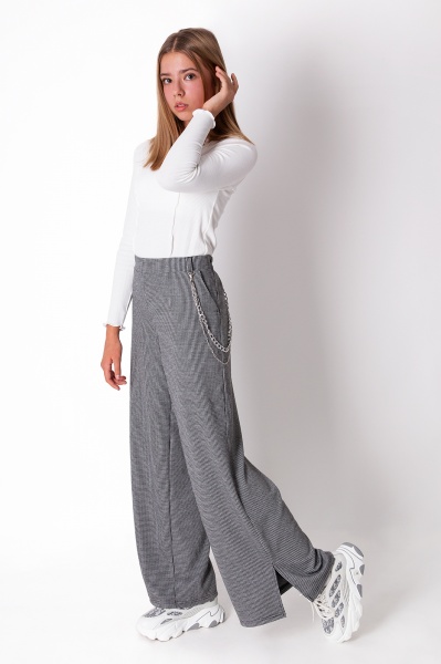 Штаны для девочек Mevis 4318 р.152 серый 