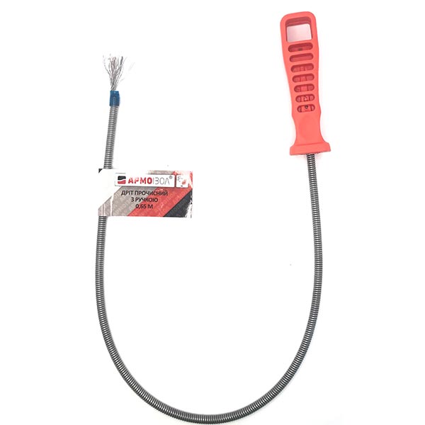 Трос сантехнічний D7 мм x 65 см з ручкою