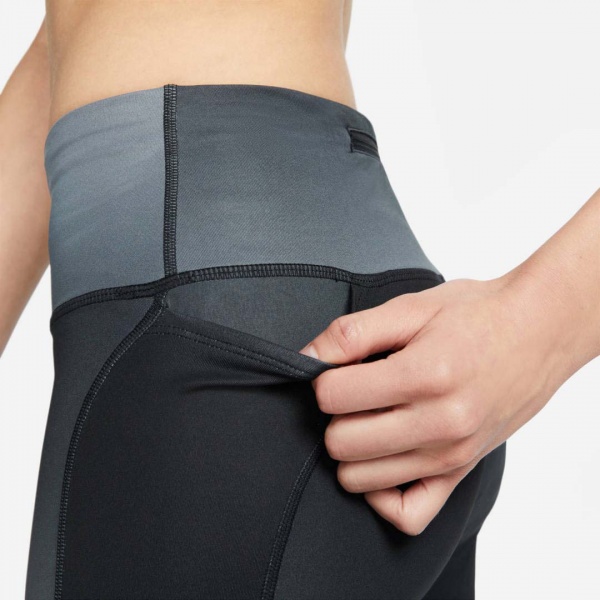 Лосины Nike W NK DF FST MR 7/8 TGHT SNL NV DX0950-010 р.S черный