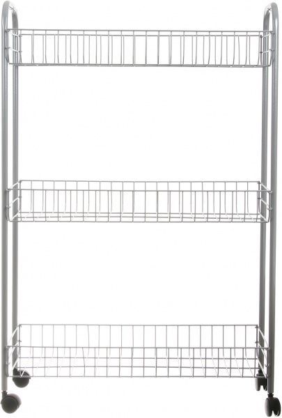 Этажерка 3-х уровневая серебристая 830x560x230 мм серебристый 