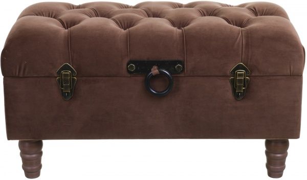 Сундук-пуф Shic B коричневый, 71,5х37х36,5 см велюр 