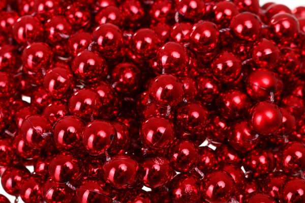 Бусы для елки 6 цветов 12 мм 8 м в ассортименте