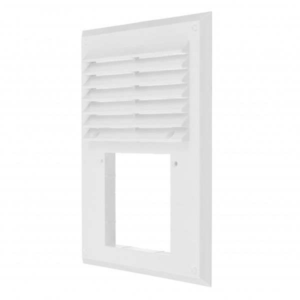 Решетка для вентиляции MiniMax с сеткой против насекомых 240 х 180п90 мм (1506) пластик белый 