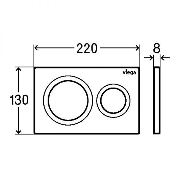 Комплект інсталяції Viega Prevista Dry 771973 з кнопкою Visign for Style 20 білою 773793