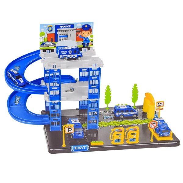 Игровой набор Паркинг, Полиция 4 машинки, в ассортименте P1205A-3