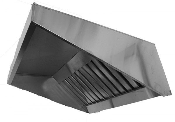 Витяжний зонт виробничий пристінна Tehma 600x600x400 мм нержавіюча сталь