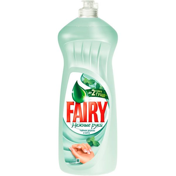 Средство для ручного мытья посуды Fairy Нежные руки Чайное дерево и мята 1л