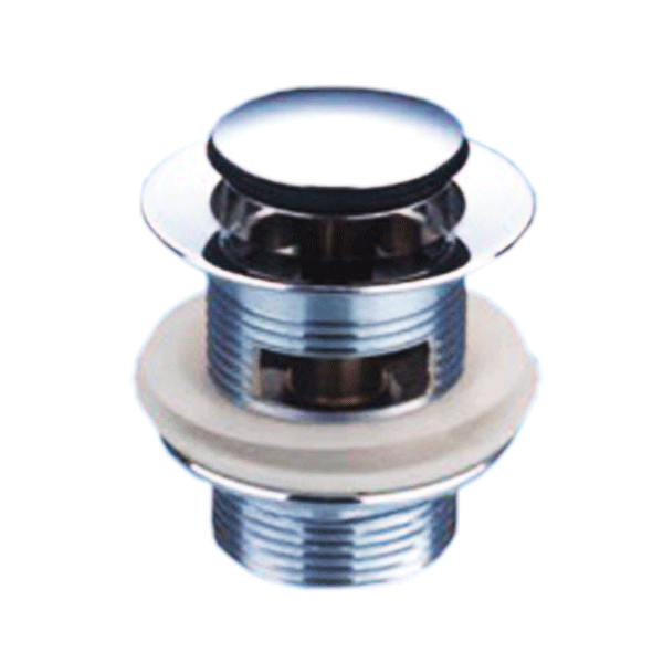 Донный клапан ScandiSPA (Clik clak) для умывальника, латунный корпус с переливом, меленькая крышка