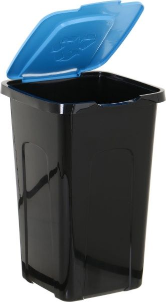 Контейнер для сміття Keeeper 365x370x555 мм 50 л чорний із синім 905667