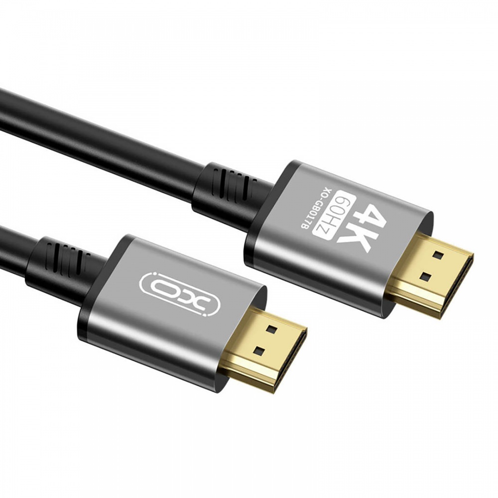 Кабель Xo GB017B-HDMI to HDMI v2.0 5 м сріблястий (GB017B-HDMI.tranish)