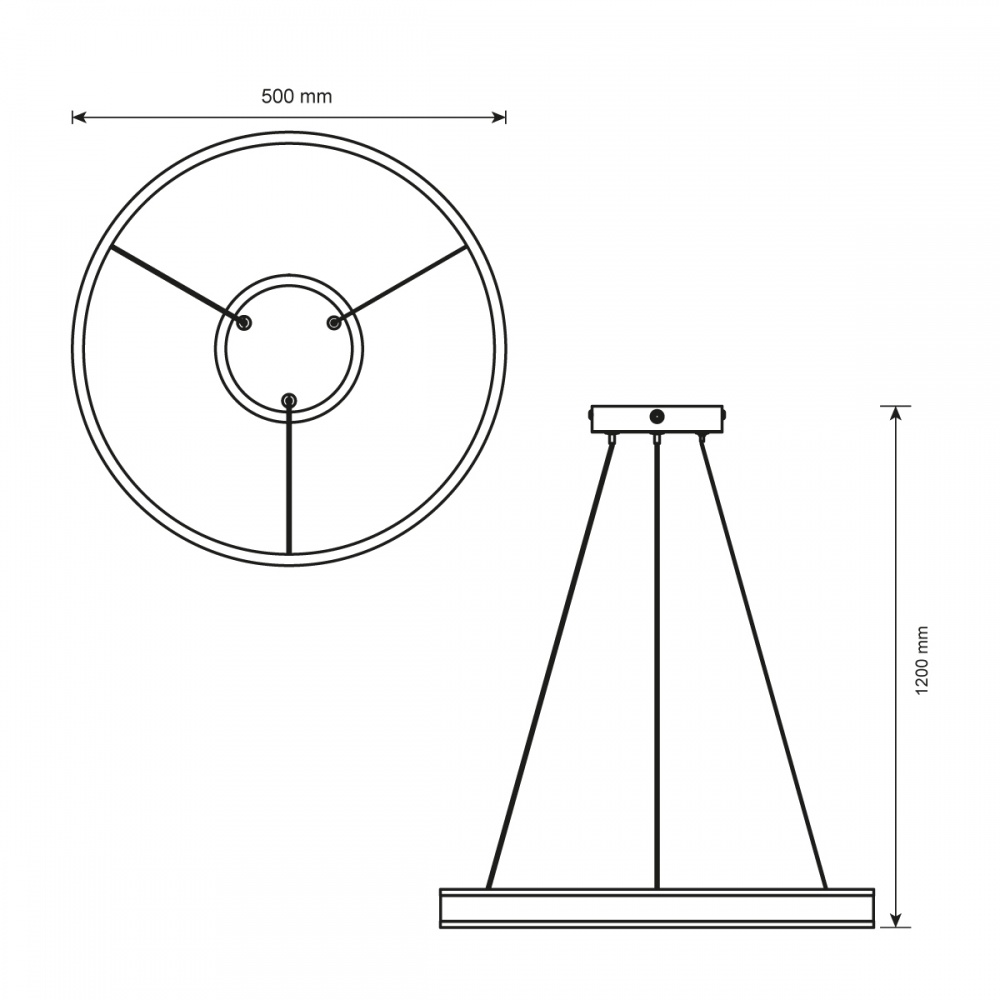 Світильник підвісний LIGHT SET VERBA LED PL 5012 70 Вт чорний