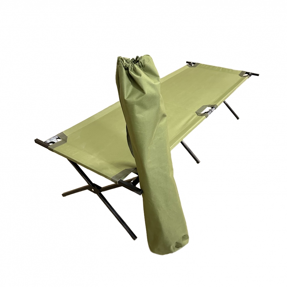 Раскладушка полевая типа NT усиленная зеленая Metalzavod