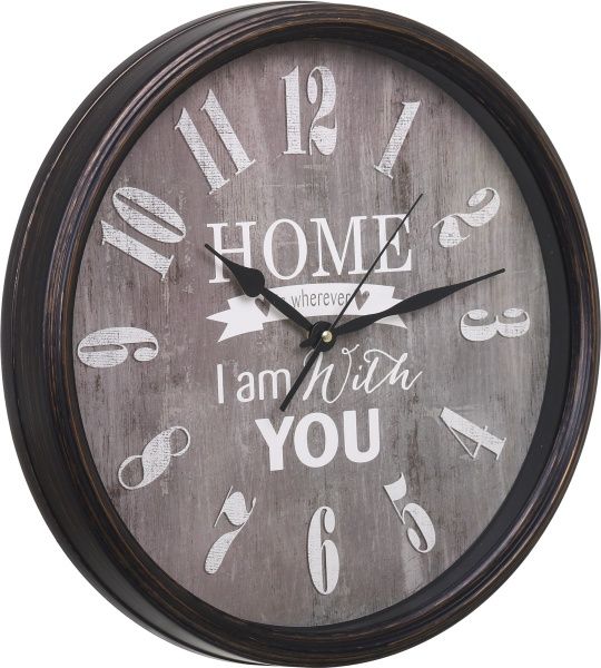 Часы настенные Home 40 см черный