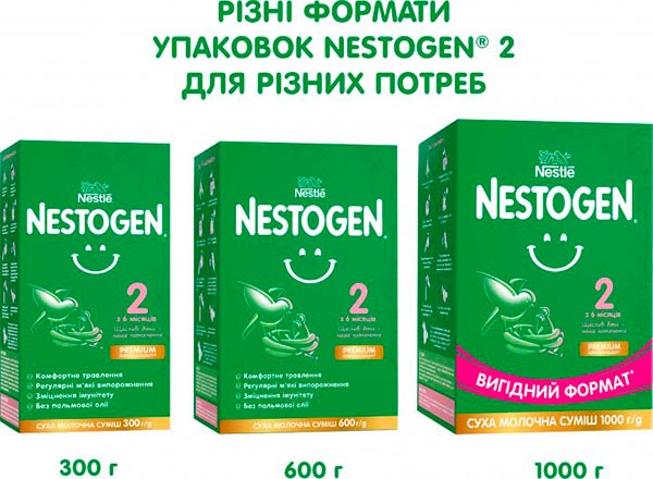 Суха молочна суміш Nestle Nestogen для дітей з 6 місяців з лактобактеріями 2 L.Reuteri 1000г 7613287110046