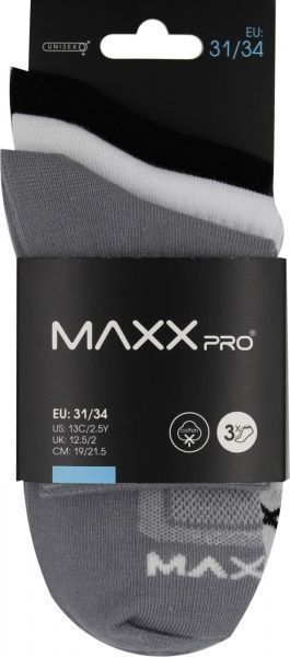 Носки MaxxPro 1671 3 пары черно-серо-белый р.31-34