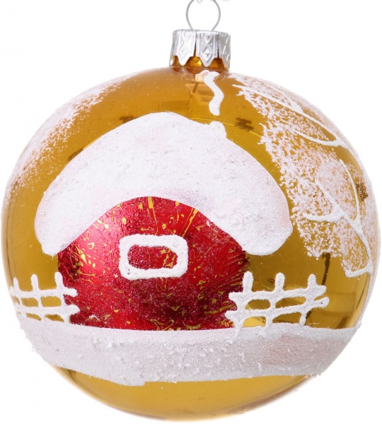 Шар новогодний мульти d 100 мм в ассортименте