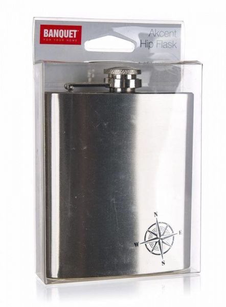 Фляга из нержавеющей стали Компас 210 мл Akcent Banquet