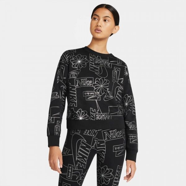 Джемпер Nike W NSW ICN CLSH FLC AOP TOP CZ1868-010 р. M чорний