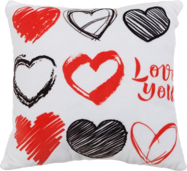 Подушка декоративная Валентинка Сердца 28x28 см Анна 