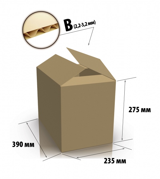 Гофроящик 235 x 390 x 275 мм