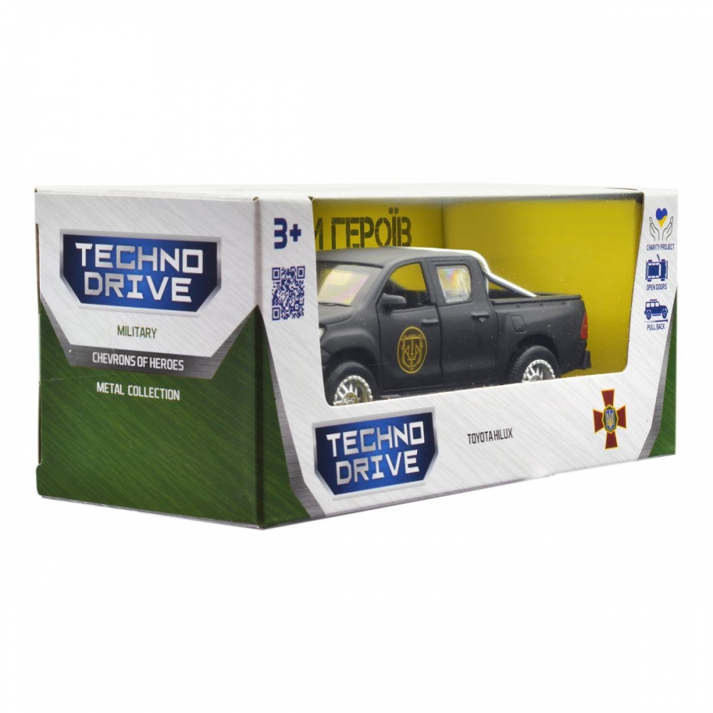 Автомодель TechnoDrive 1:32 серії Шеврони Героїв Toyota Hilux Спартан KM6118