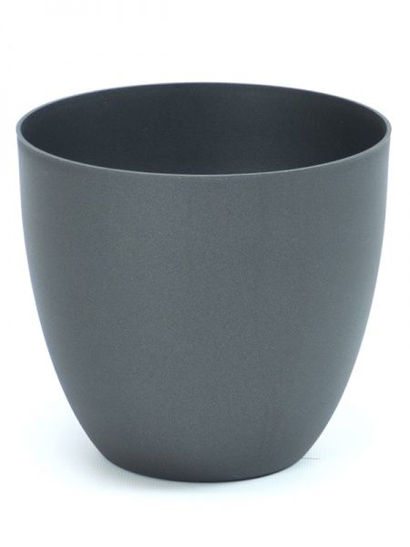 Горщик пластиковий Plastiken Cuenco TES круглий 30 л антрацит 