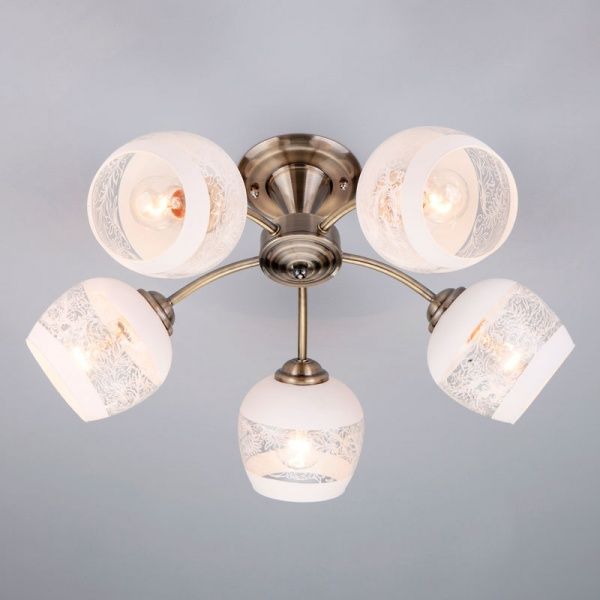 Люстра стельова Strotskis Cheryl 30118/5 5x60 Вт E27 антична бронза 