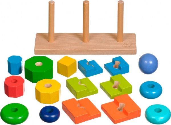 Развивающая игрушка Іграшки з дерева Пирамидки 3 в 1 Д037