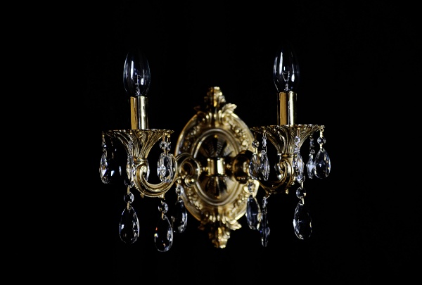 Бра Crystal Life 2x40 Вт E14 золото AP901/2-K14GO 