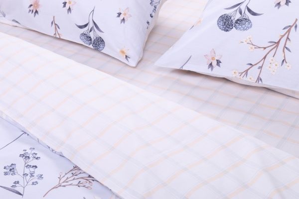 Комплект постельного белья Silver blossom двуспальный разноцветный принт La Nuit 