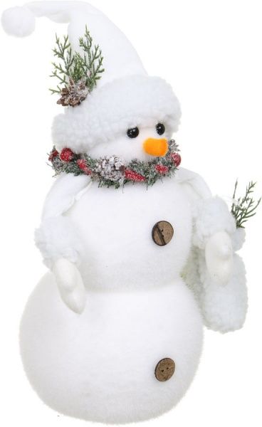Декоративная фигура Снеговик с шарфом и шапкой RS1D2132-3 30 см 